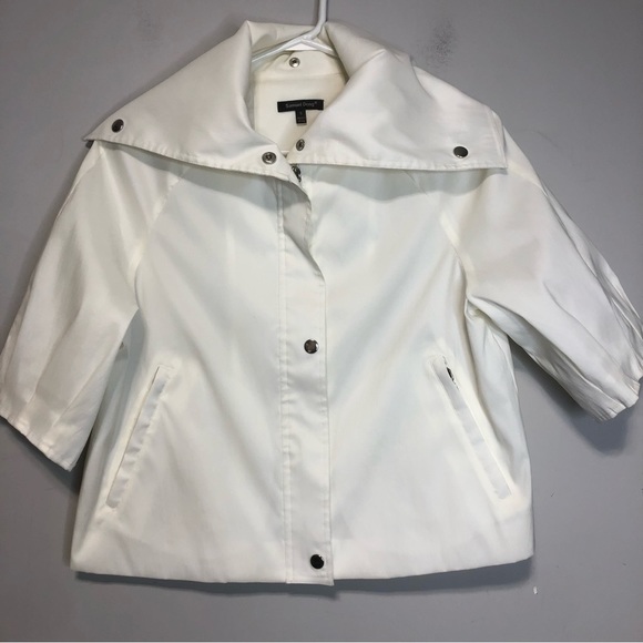 Samuel Dong Jackets & Blazers - SAMUEL Dong Cropped Oversized Collar 1/2 Sleeve Jacket, size S